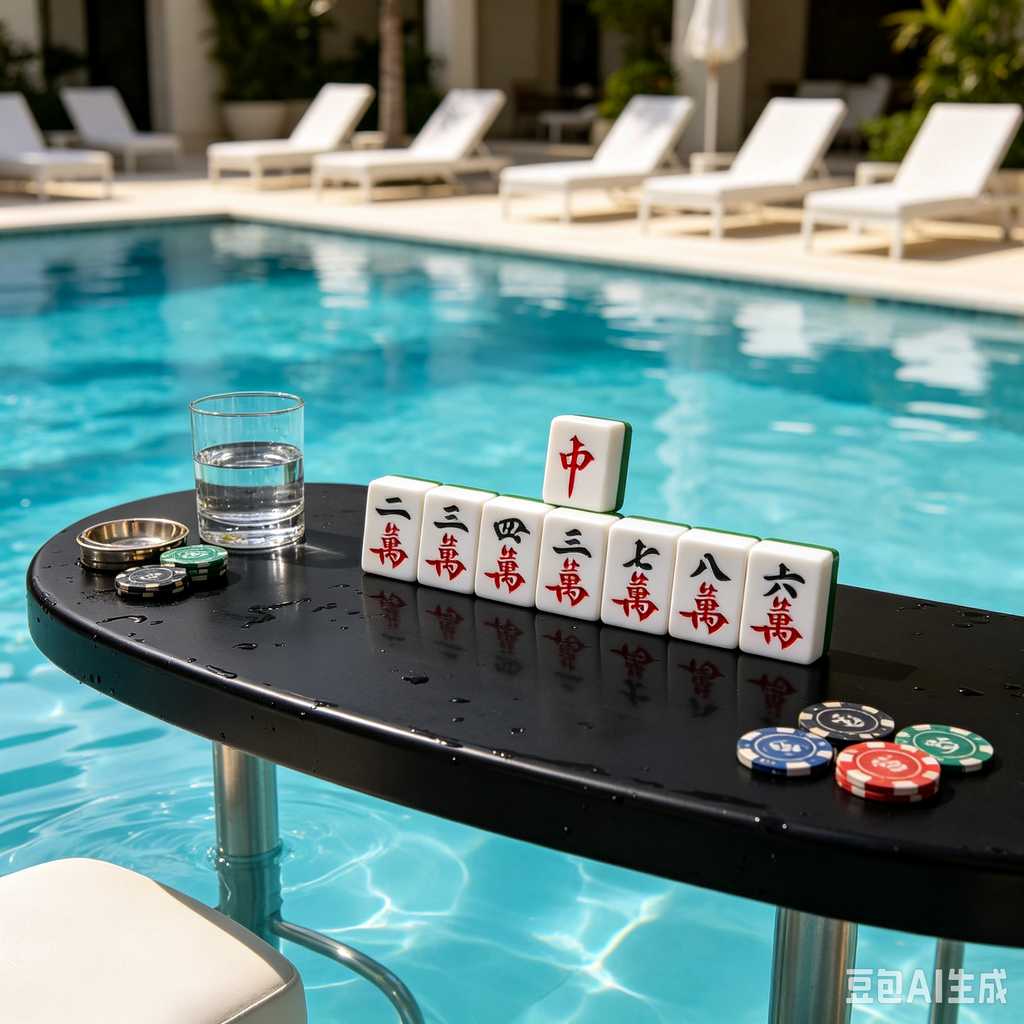 mahjong set with dice and chips